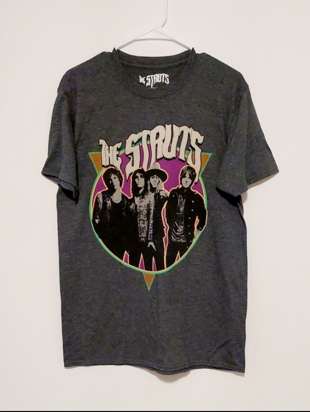 The Struts Dark Gray Short Sleeved Graphic Band T-shirt EUC Size L